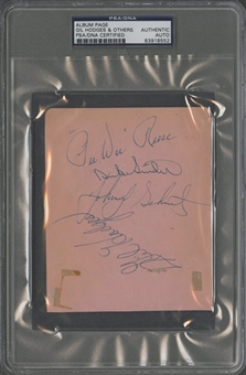 Brooklyn Dodgers Signed Album Page With 9 Signatures (PSA/DNA)